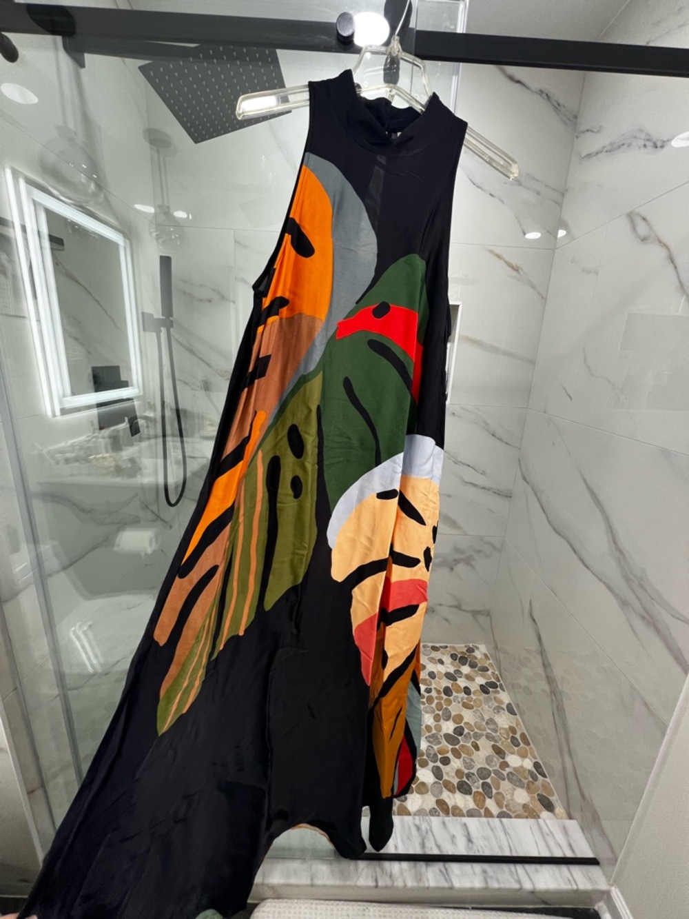 Farm Rio for Anthropologie Tropical Leaf Halter Maxi Dress Size M EUC - Picture 13 of 13